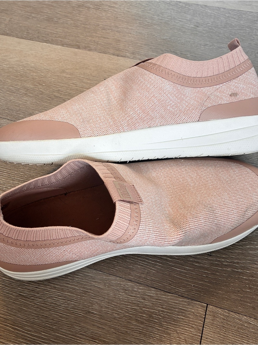 Fitflop ultraknit stretchy slip on comfort casual shoe neutral mauve pink - Picture 4 of 8
